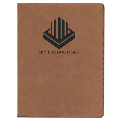 Leatherette Portfolio with Notepad - Custom JDS