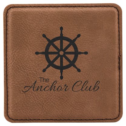 4" Leatherette Coasters (Square or Round) JDS