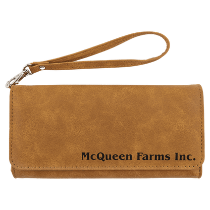Custom Wallet with Strap - Etched Leatherette | NEW – Creekside Series Option