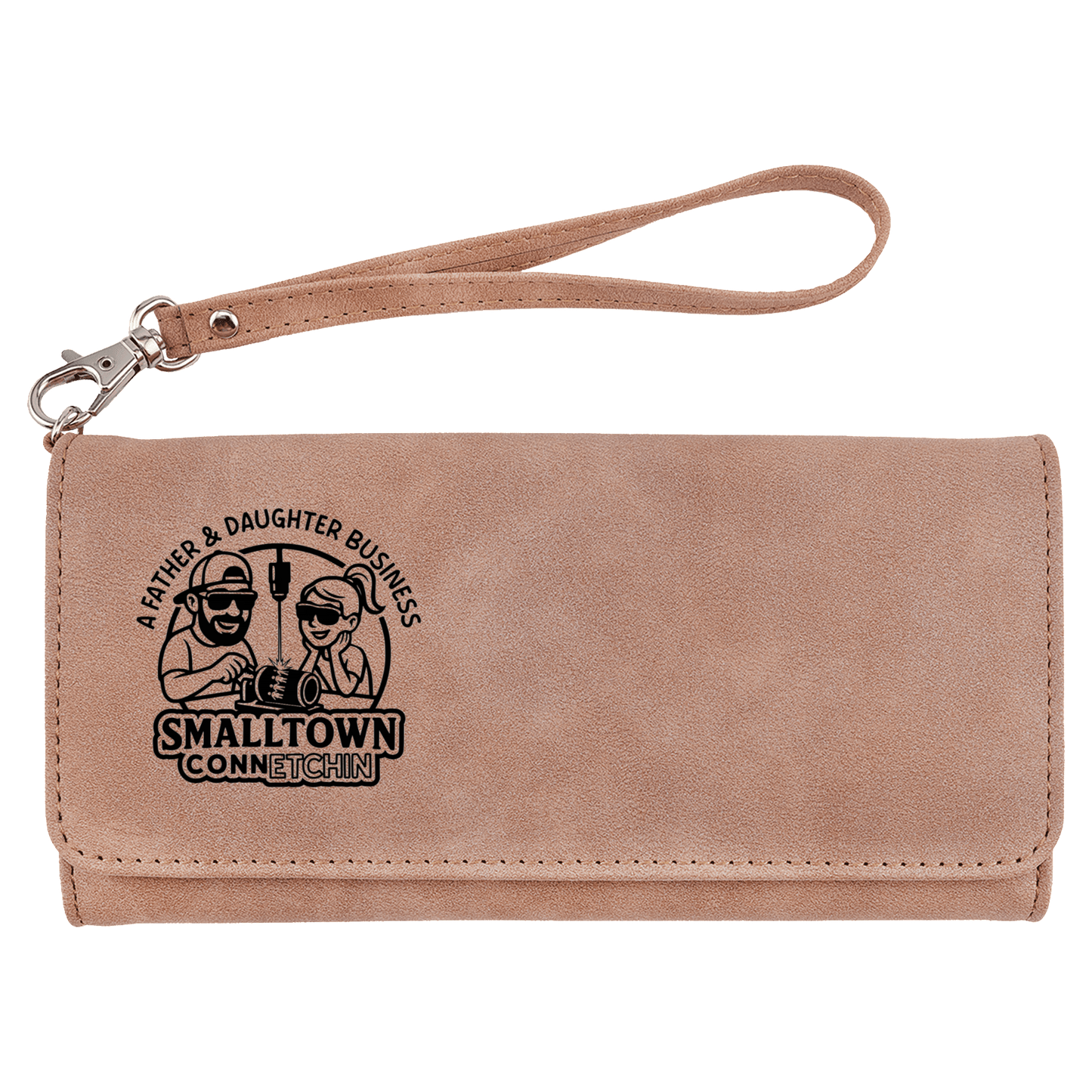 Custom Wallet with Strap - Etched Leatherette | NEW Creekside Series