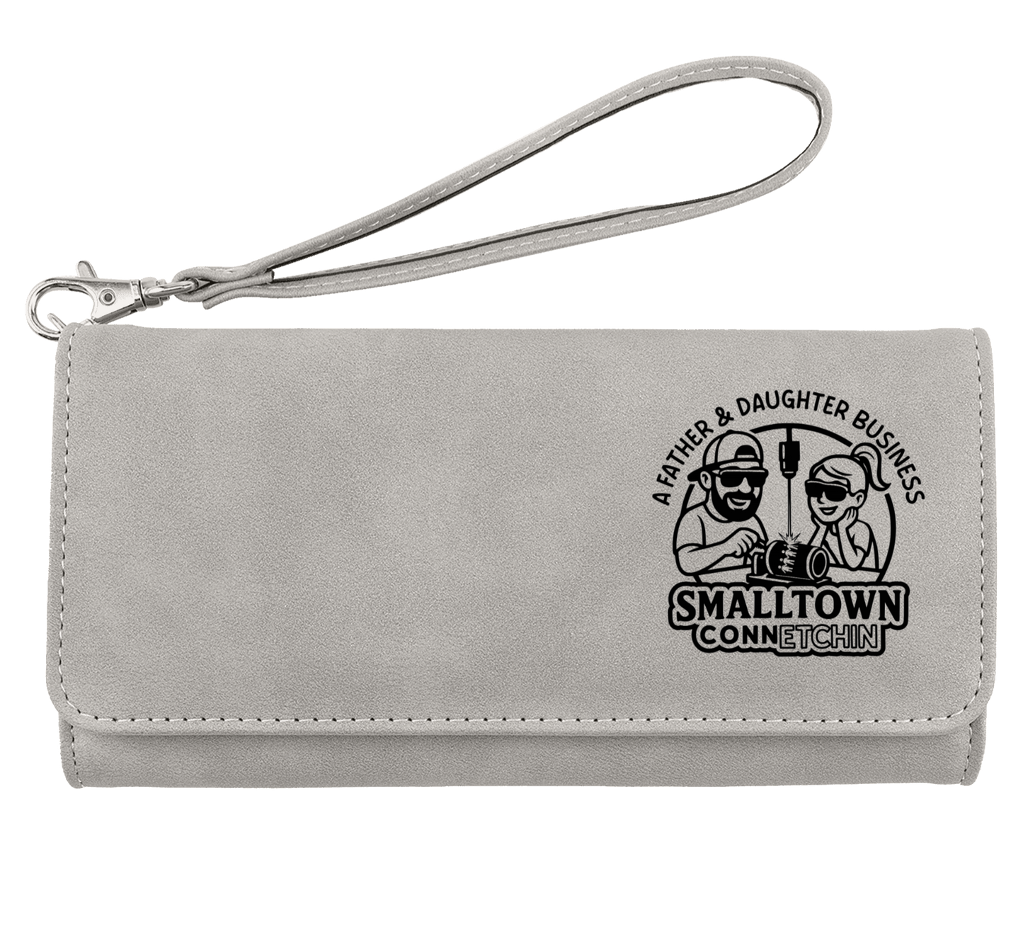 Custom Wallet with Strap - Etched Leatherette | NEW Creekside Series