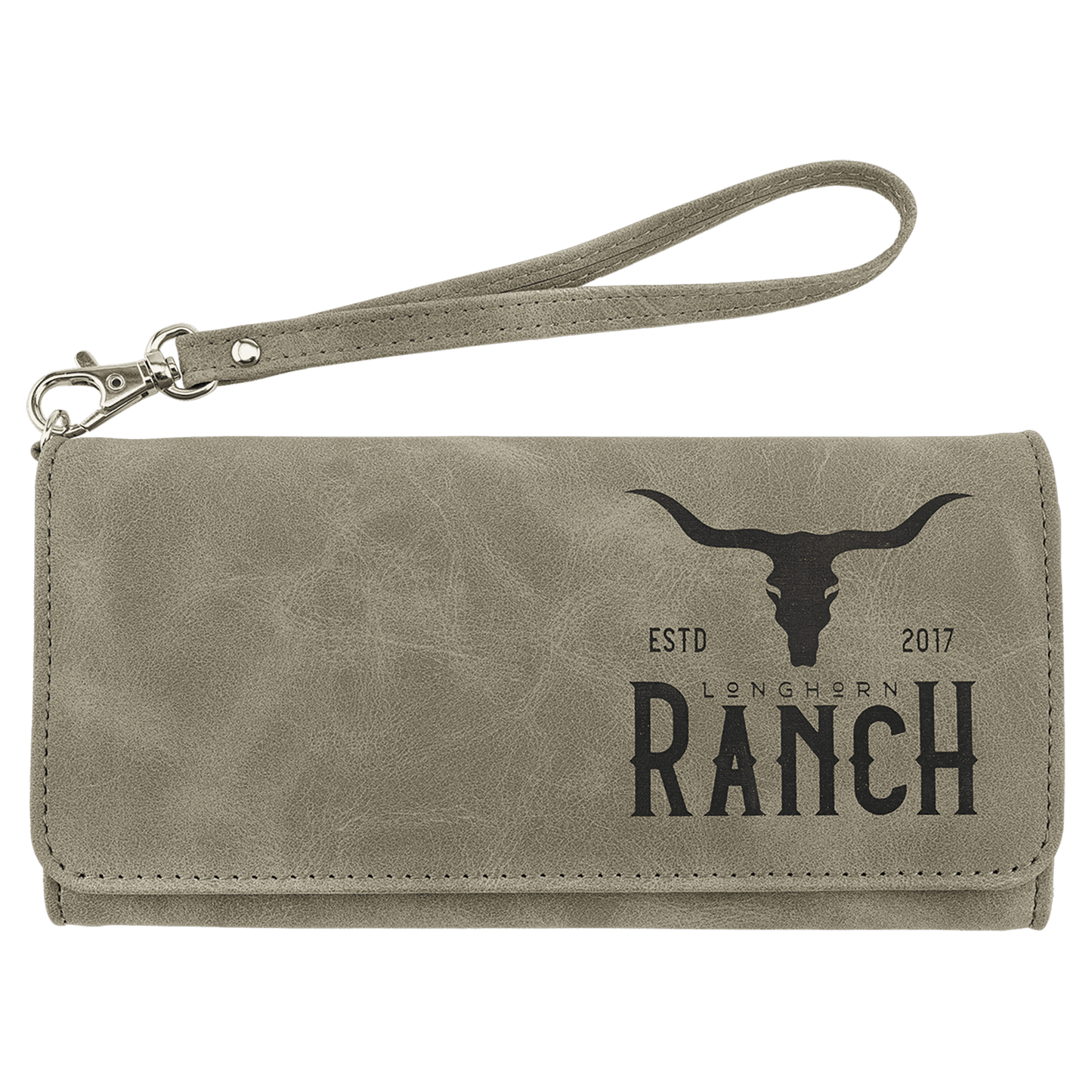 Custom Wallet with Strap - Etched Leatherette | NEW – Creekside Series Option