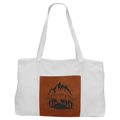 White Handbag with 5"-inch Customizable Leatherette Gusset JDS