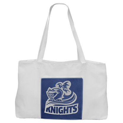 White Handbag with 5"-inch Customizable Leatherette Gusset JDS