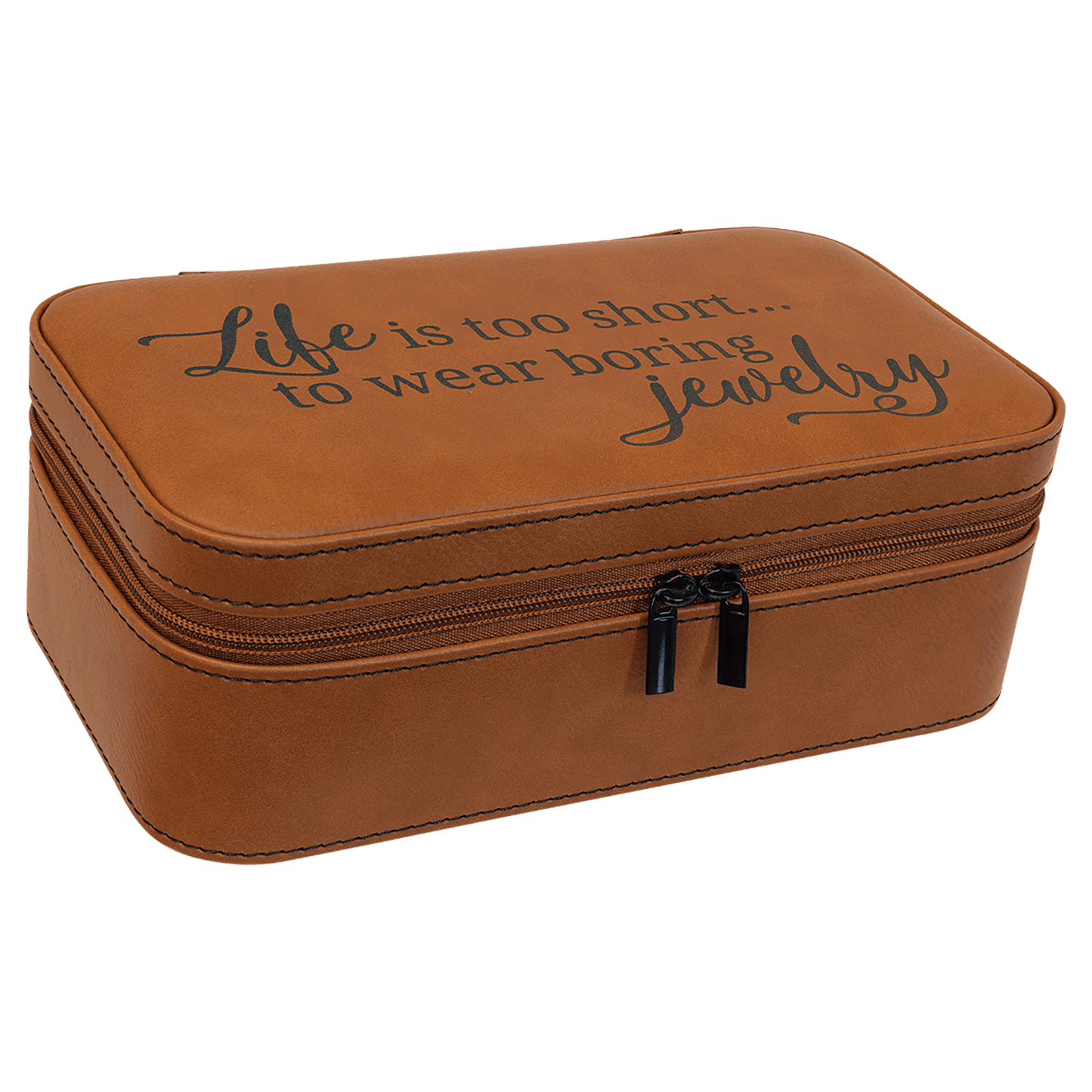 Leatherette Jewelry Box - 7 1/2" X 4 1/2" - Custom