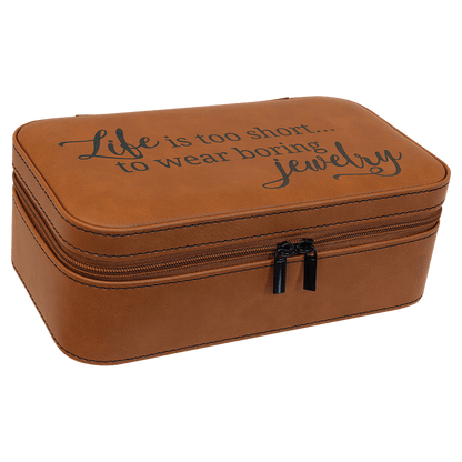 Leatherette Jewelry Box - 7 1/2" X 4 1/2" - Custom