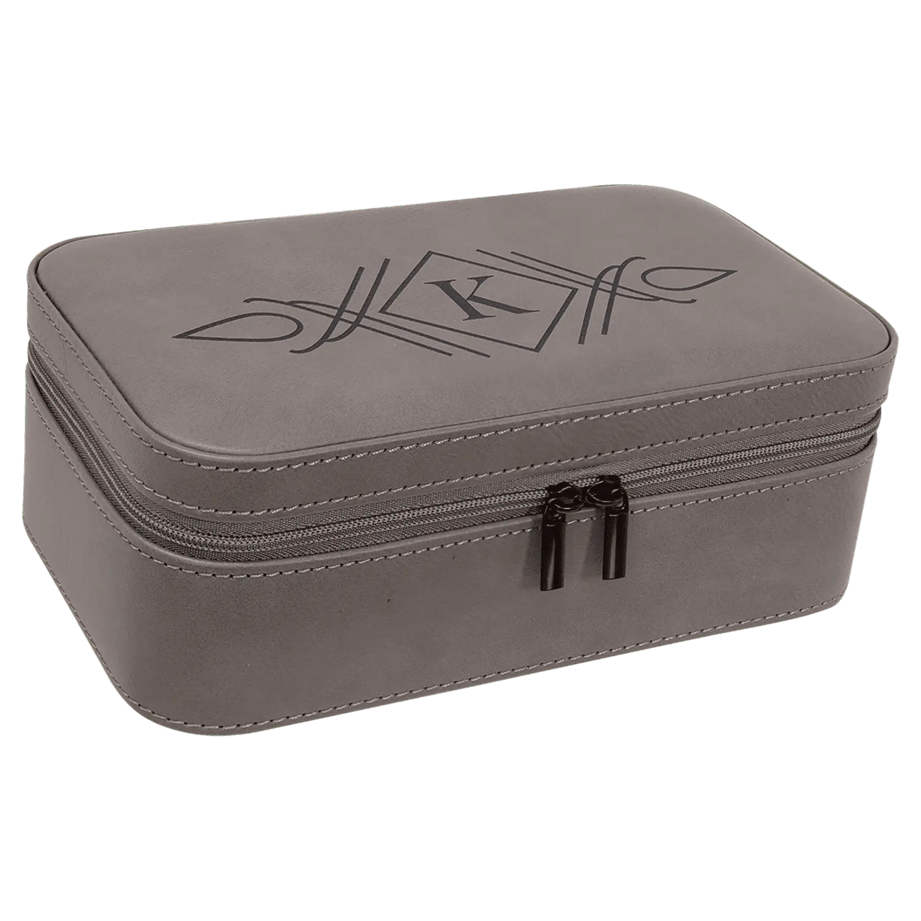 Leatherette Jewelry Box - 7 1/2" X 4 1/2" - Custom JDS