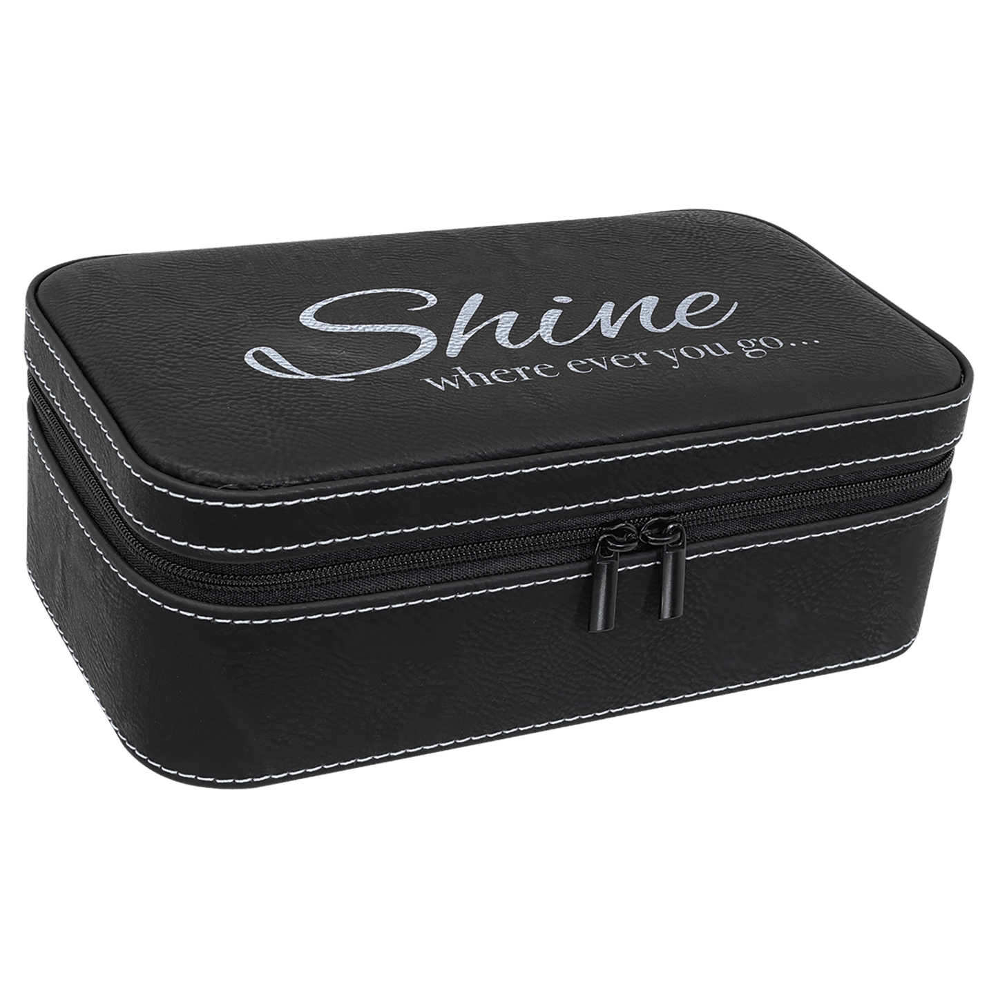 Leatherette Jewelry Box - 7 1/2" X 4 1/2" - Custom