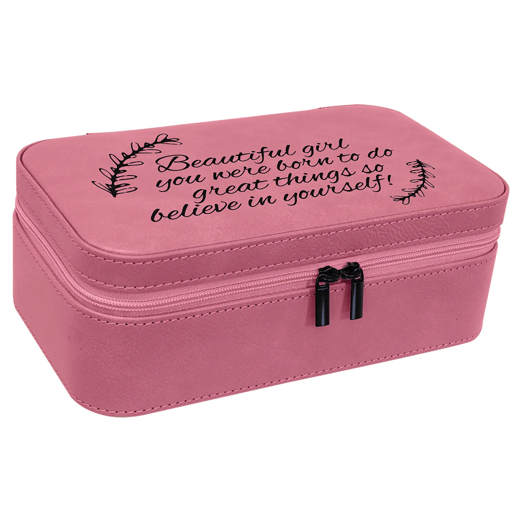 Leatherette Jewelry Box - 7 1/2" X 4 1/2" - Custom JDS