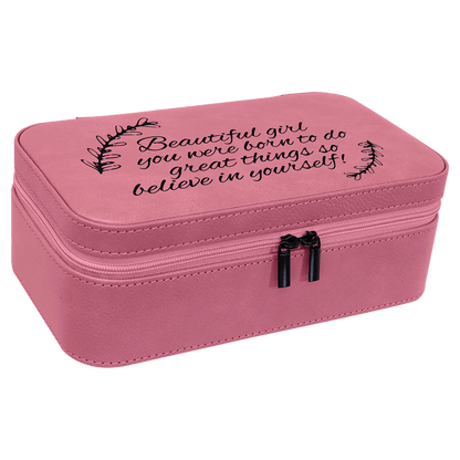 Leatherette Jewelry Box - 7 1/2" X 4 1/2" - Custom