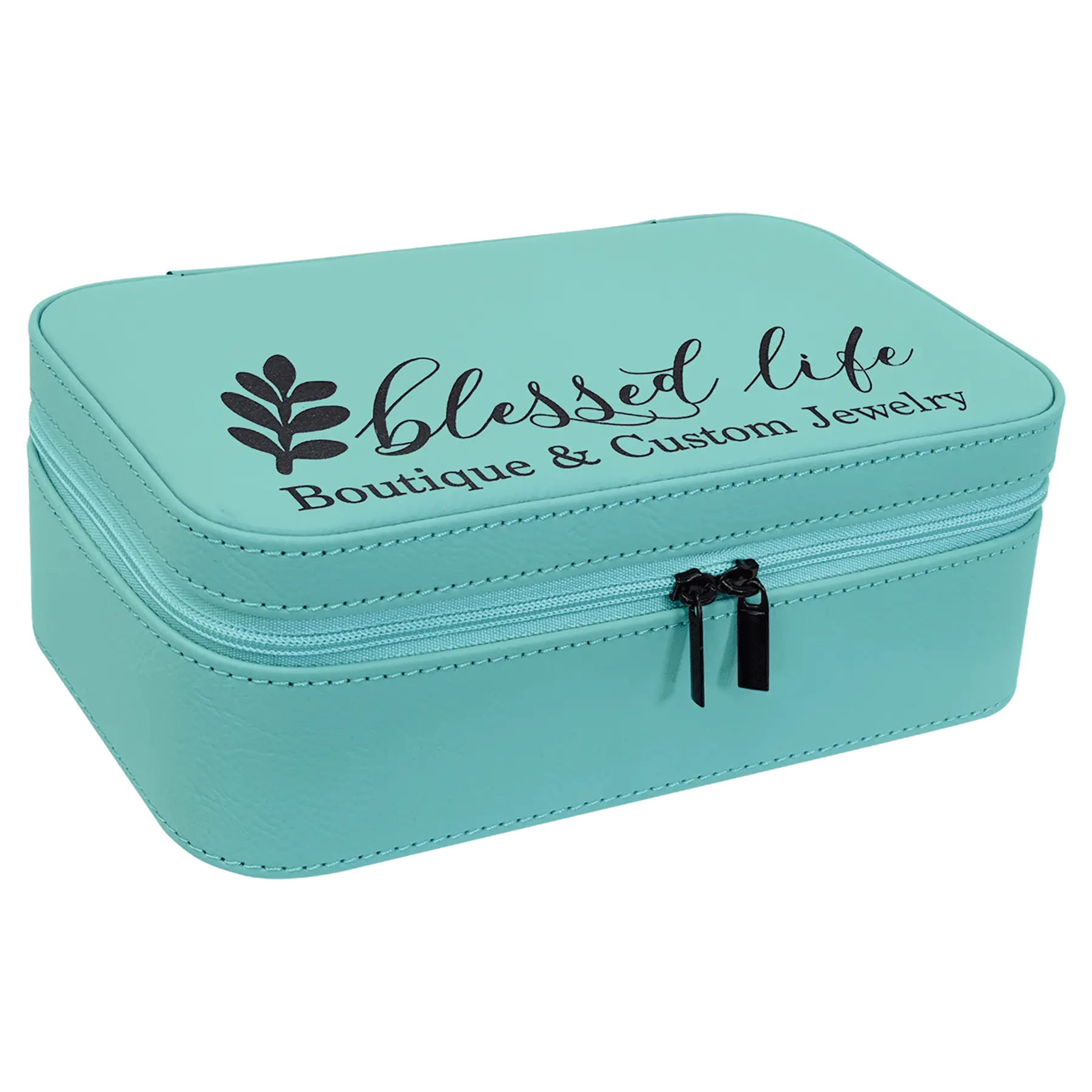 Leatherette Jewelry Box - 7 1/2" X 4 1/2" - Custom JDS