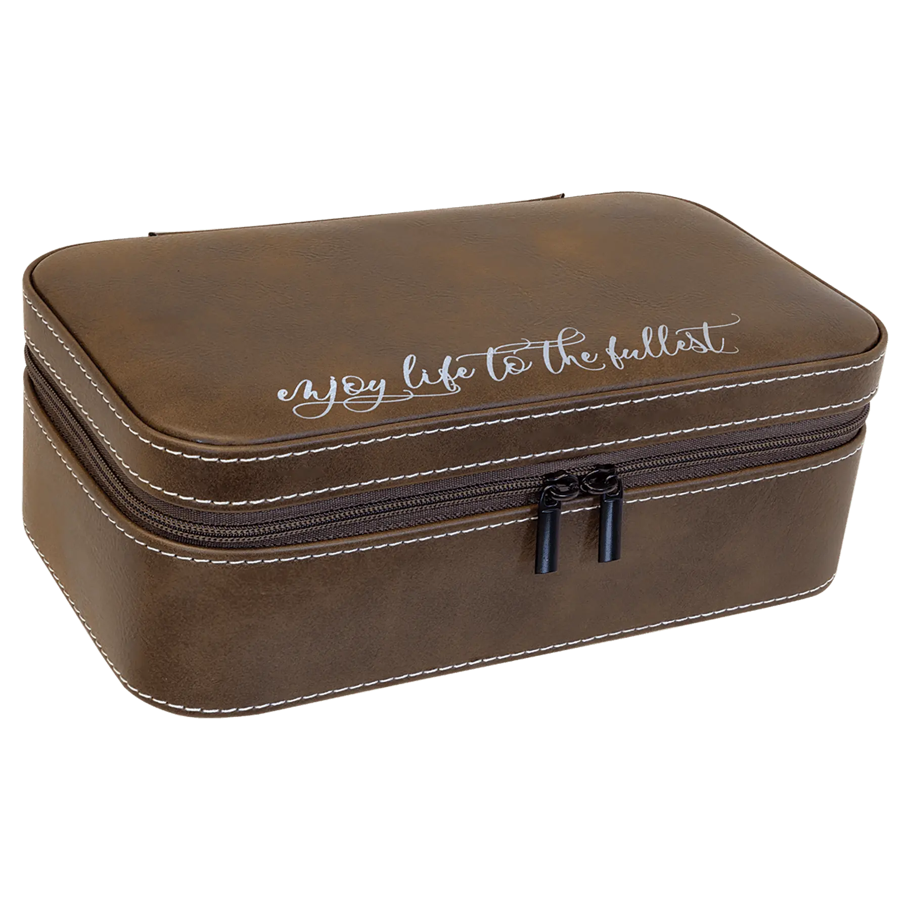 Leatherette Jewelry Box - 7 1/2" X 4 1/2" - Custom JDS