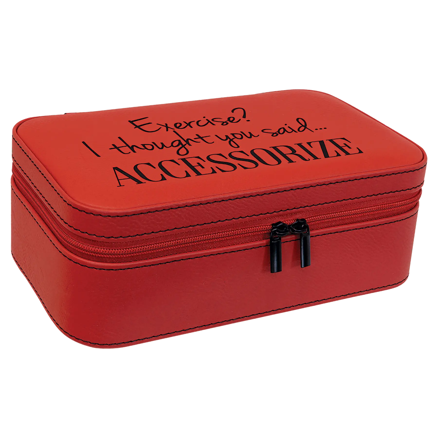 Leatherette Jewelry Box - 7 1/2" X 4 1/2" - Custom JDS