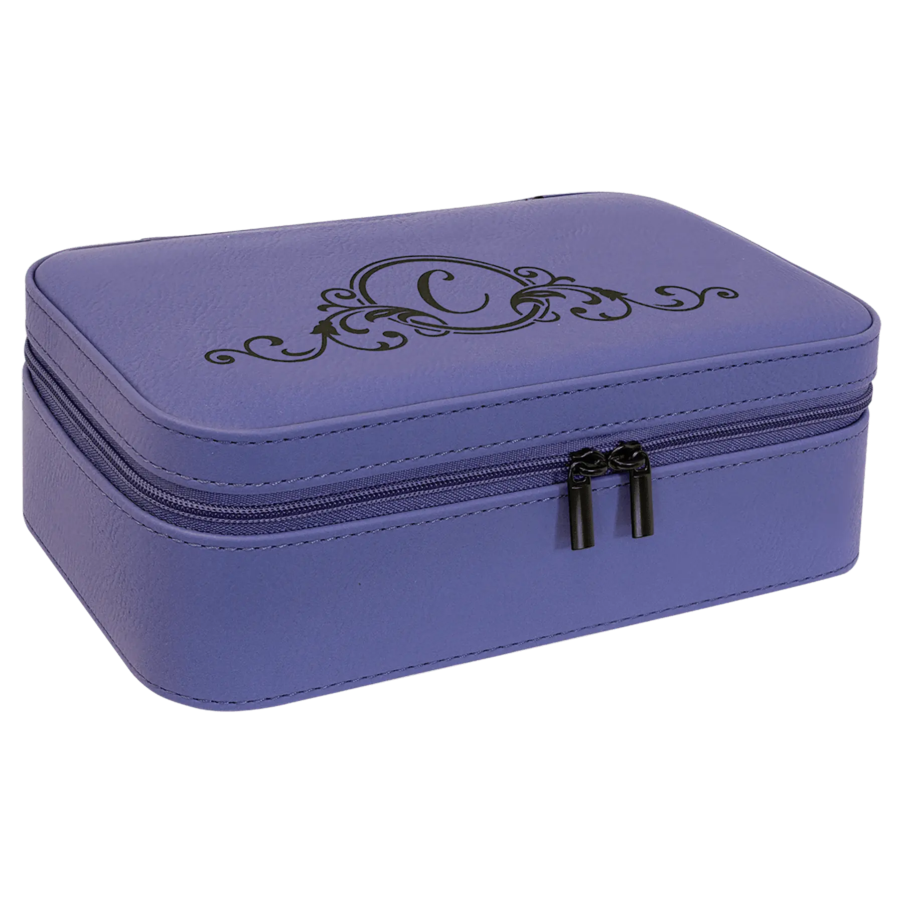 Leatherette Jewelry Box - 7 1/2" X 4 1/2" - Custom JDS