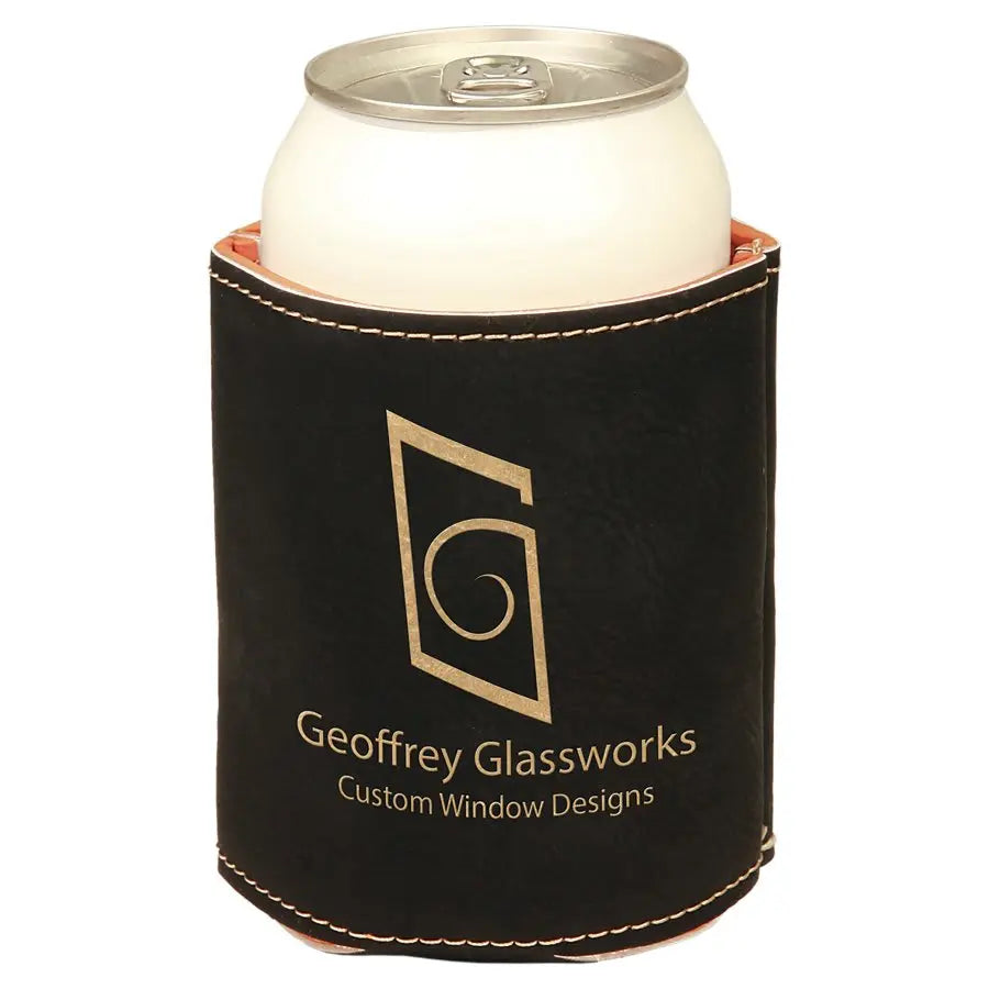 Leatherette Beverage Holder - 3 3/4" - Custom JDS