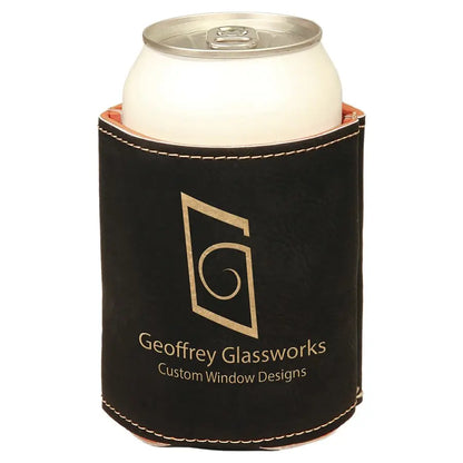 Leatherette Beverage Holder - 3 3/4" - Custom JDS