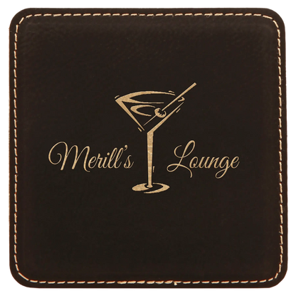 4" Leatherette Coasters (Square or Round) JDS
