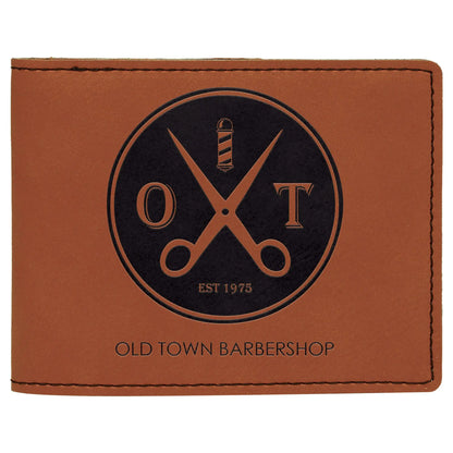 Leatherette Bifold Wallet - Custom JDS