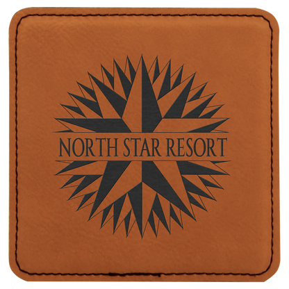 4" Leatherette Coasters (Square or Round) JDS