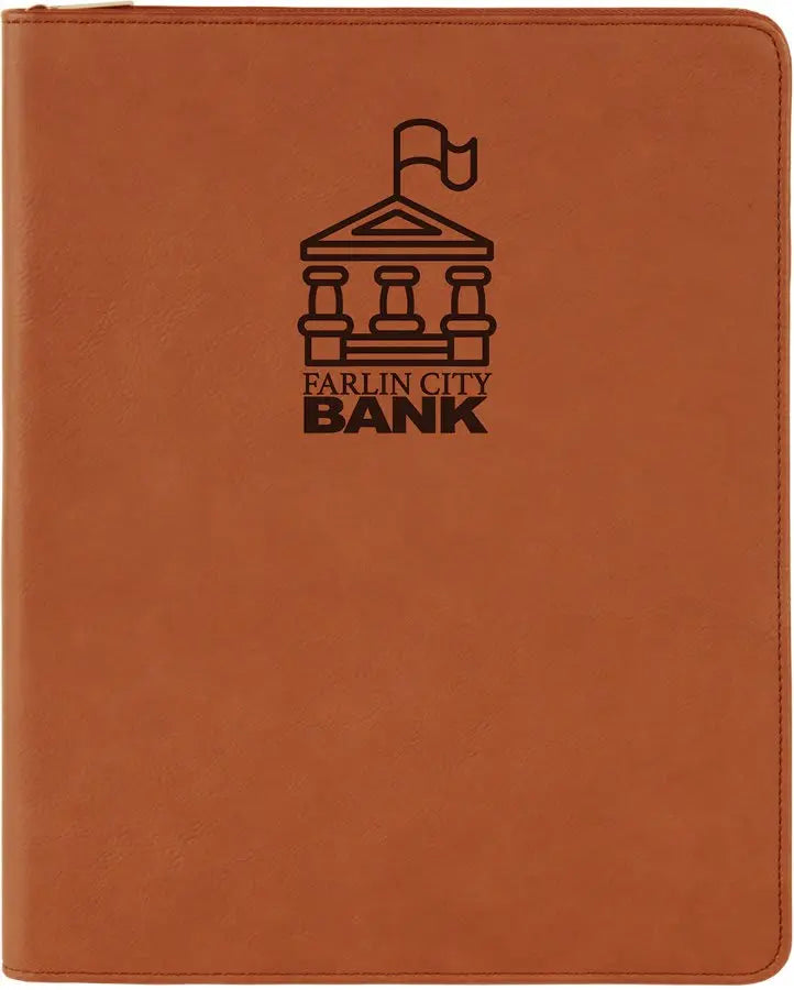 Leatherette Portfolio with Notepad - Custom JDS