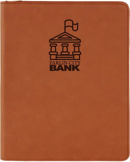 Leatherette Portfolio with Notepad - Custom JDS