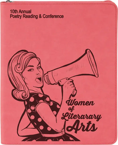 Leatherette Portfolio with Notepad - Custom JDS