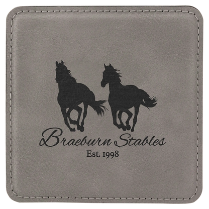 4" Leatherette Coasters (Square or Round) JDS