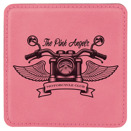 4" Leatherette Coasters (Square or Round) JDS