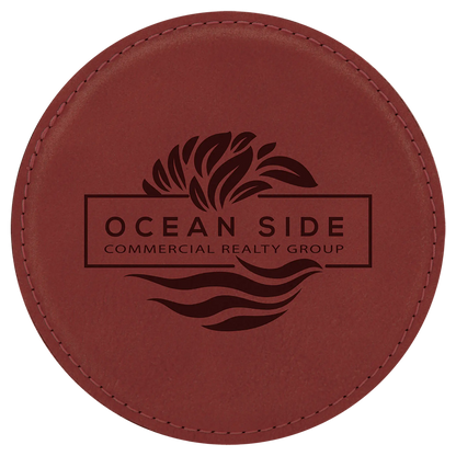 4" Leatherette Coasters (Square or Round) JDS