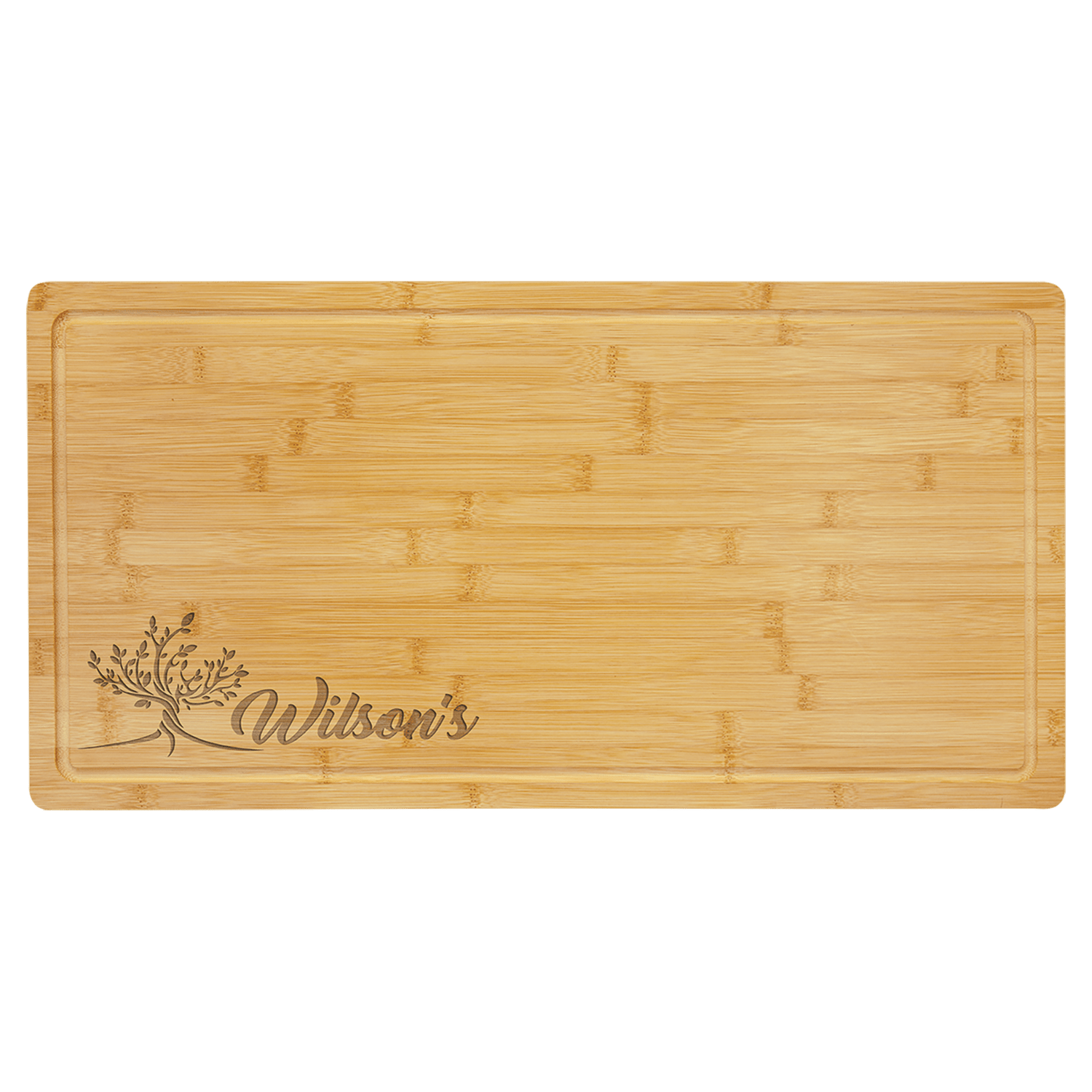 23 3/4" x 12" Bamboo Cutting Board with Drip Ring