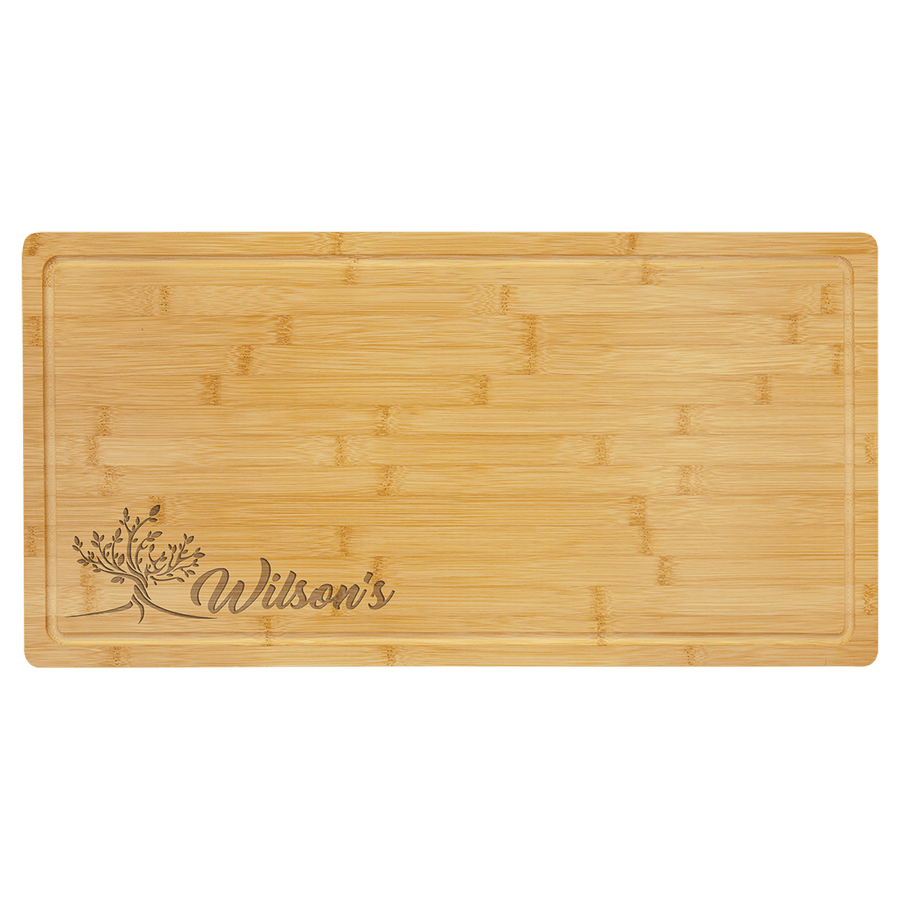 23 3/4" x 12" Bamboo Cutting Board with Drip Ring