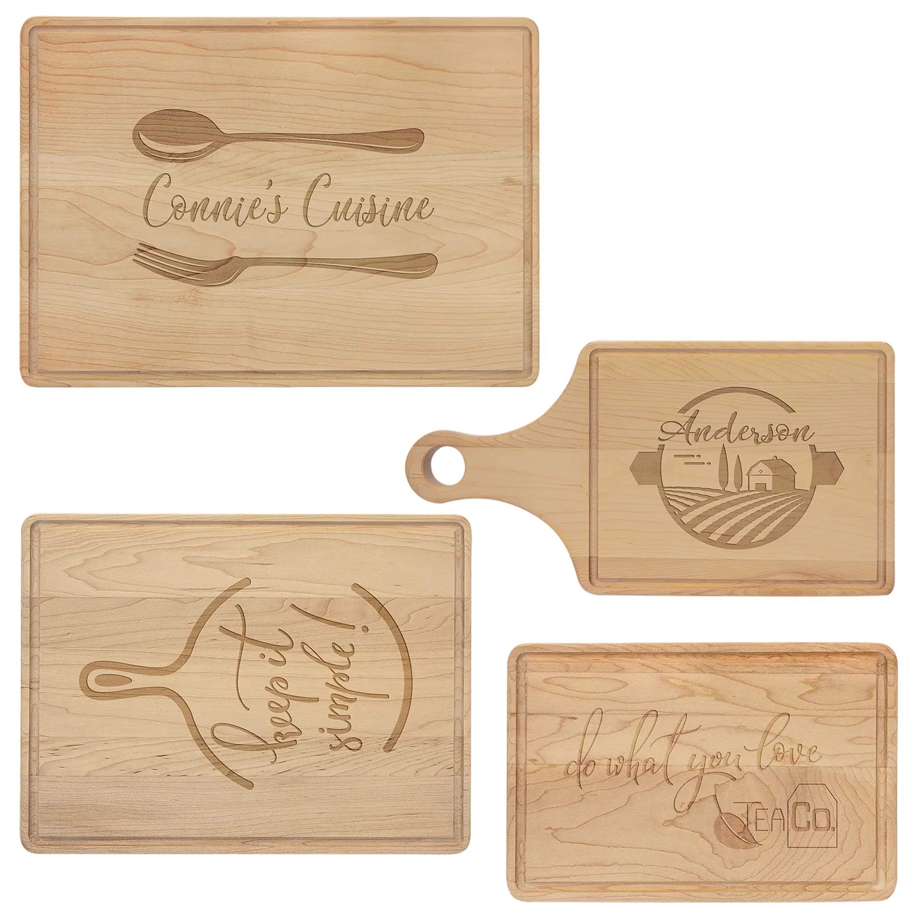 Maple Cutting Board with Drip Ring JDS