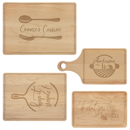 Maple Cutting Board with Drip Ring JDS