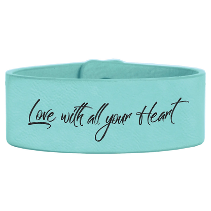 Laserable Leatherette Cuff Bracelet JDS