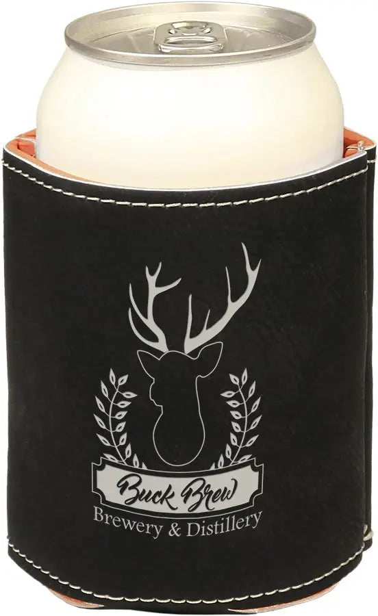 Leatherette Beverage Holder - 3 3/4" - Custom JDS
