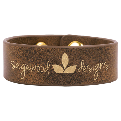 Laserable Leatherette Cuff Bracelet JDS