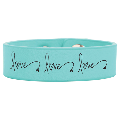Laserable Leatherette Cuff Bracelet JDS