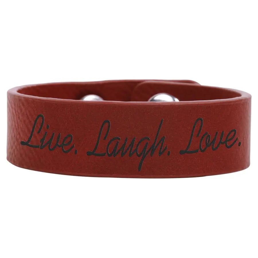 Laserable Leatherette Cuff Bracelet JDS