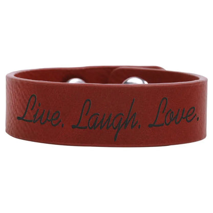 Laserable Leatherette Cuff Bracelet JDS