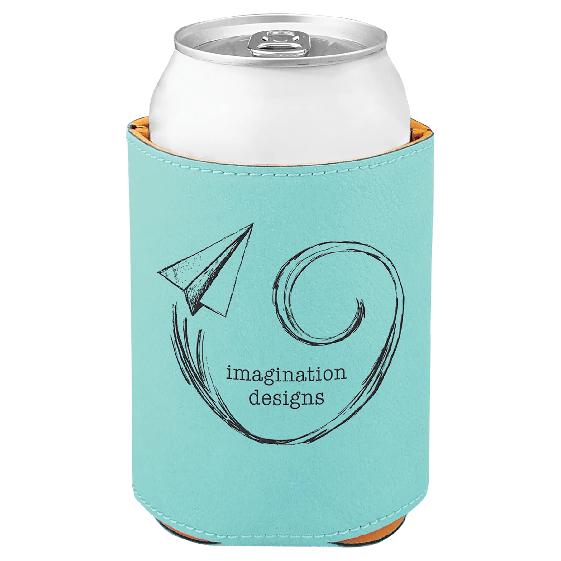 Leatherette Beverage Holder - 3 3/4" - Custom JDS