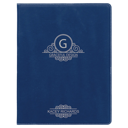 Leatherette Portfolio with Notepad - Custom JDS
