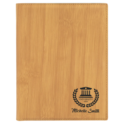 Leatherette Portfolio with Notepad - Custom JDS