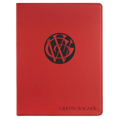 Leatherette Portfolio with Notepad - Custom JDS