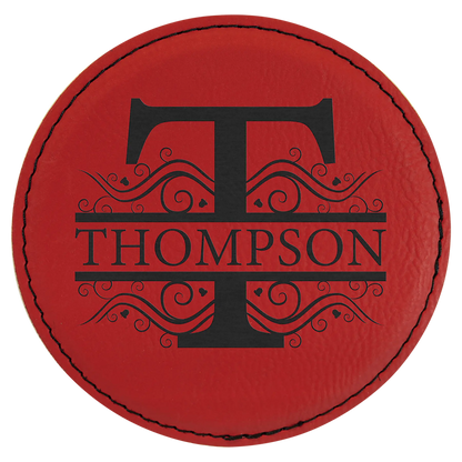 4" Leatherette Coasters (Square or Round) JDS