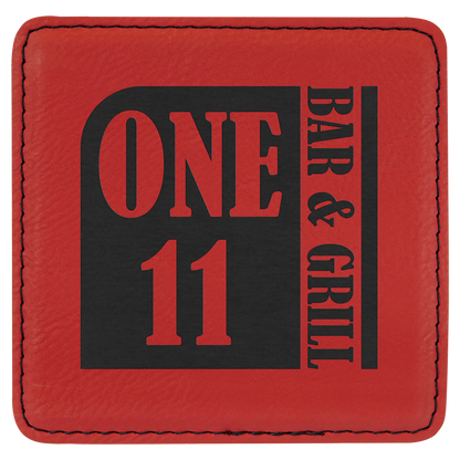 4" Leatherette Coasters (Square or Round) JDS