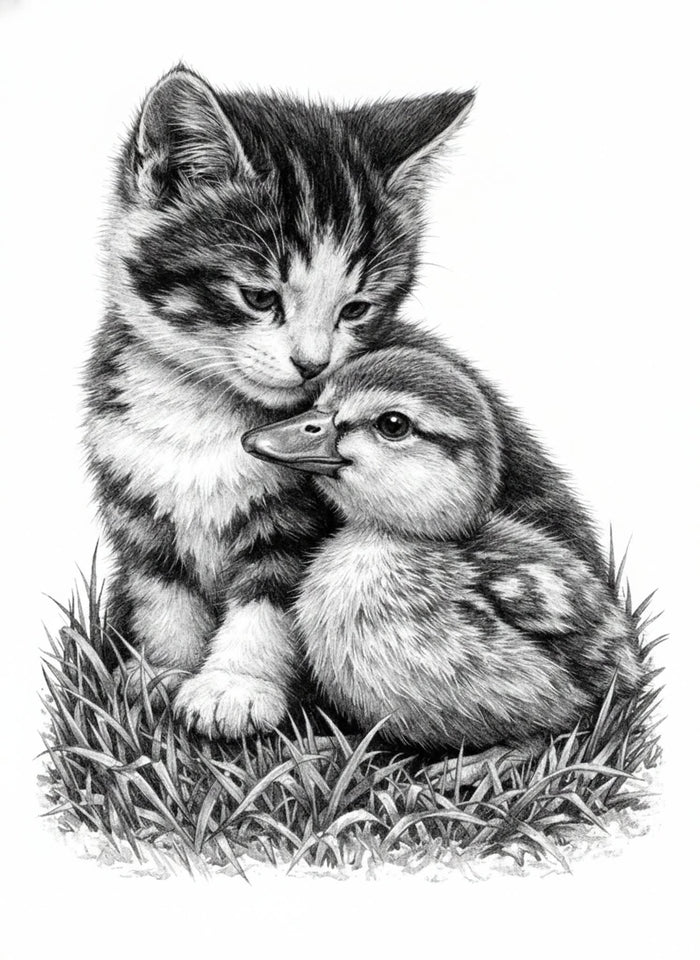 Kitten and Duckling