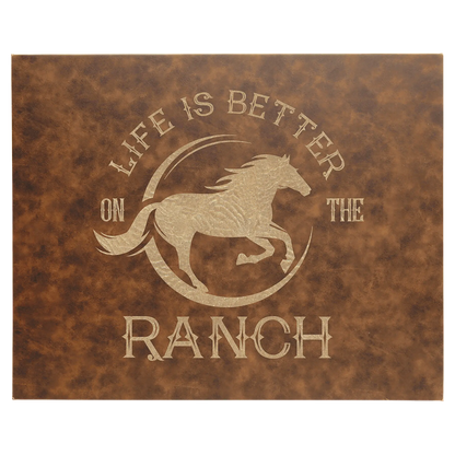 Laserable Leatherette Wall Decor with Sawtooth Hanger JDS
