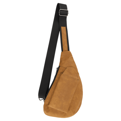 Personalized Creekside Crescent Leatherette Crossbody Bag