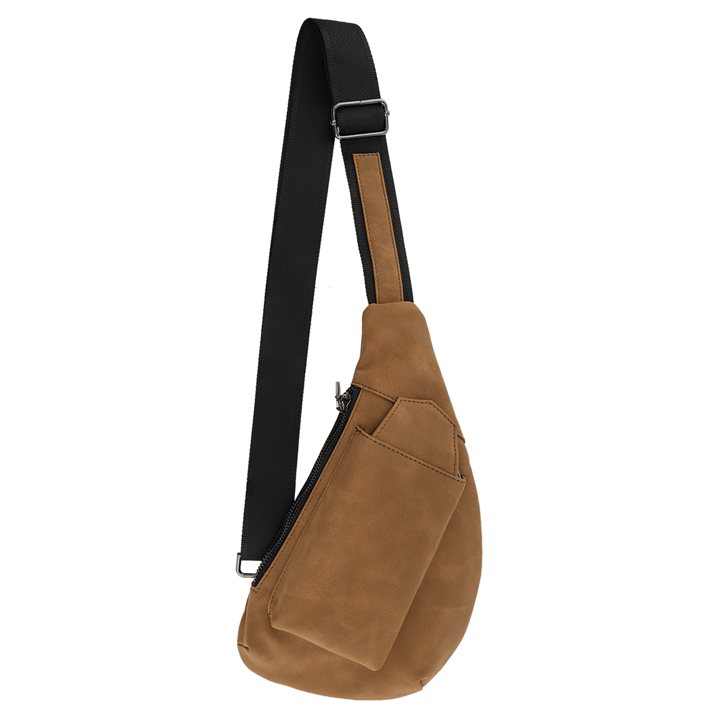 Personalized Creekside Crescent Leatherette Crossbody Bag
