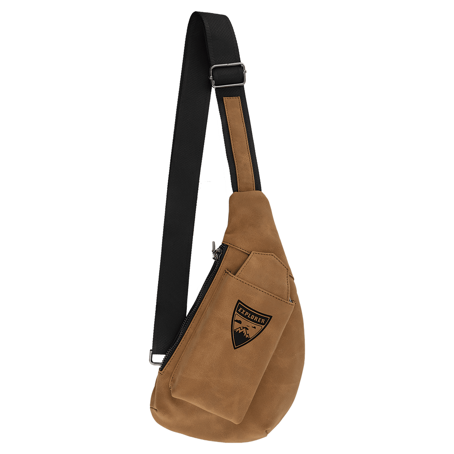 Crescent Bag - Medium Brown - Laserable Leatherette - Smalltown Connetchin